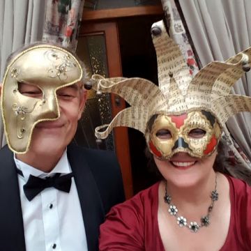 Our carnival masks in use