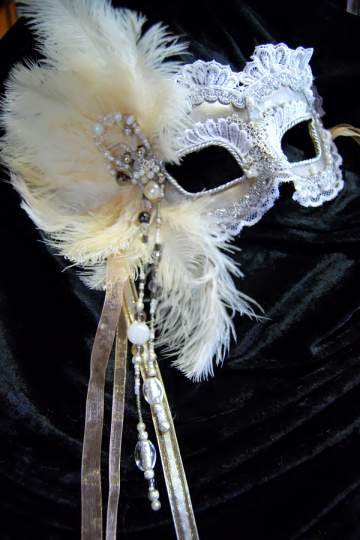 Prancing Bride Wedding Mask